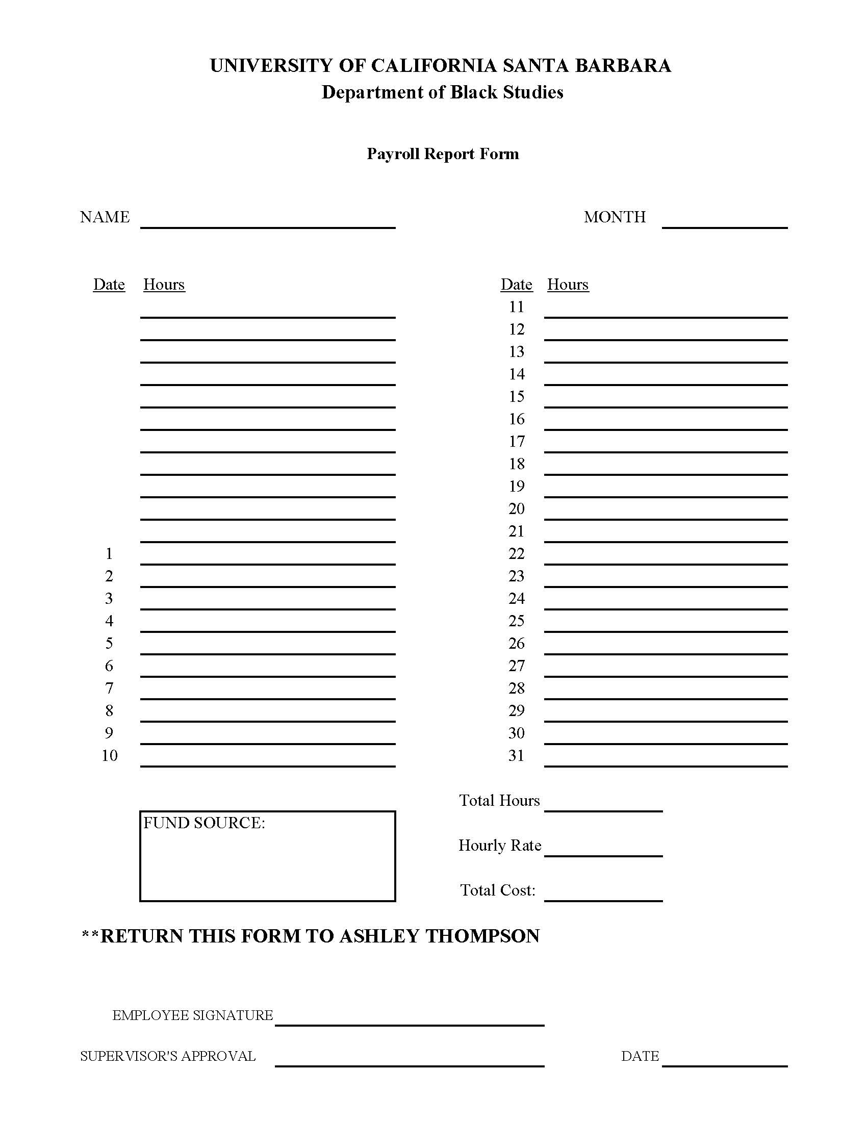 employee demographic form