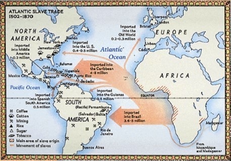 Map of African Diaspora migrations